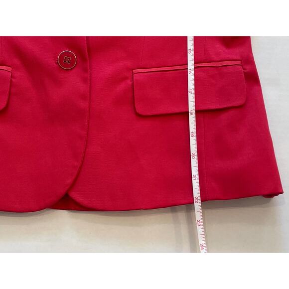 NWT 7th Ave Suiting Raspberry Pink / Bright Pink 2 Button Cotton Blend Blazer 6 - Picture 15 of 15